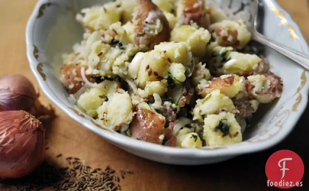 Ensalada De Patata Caliente Con Cilantro Y Comino Tostado