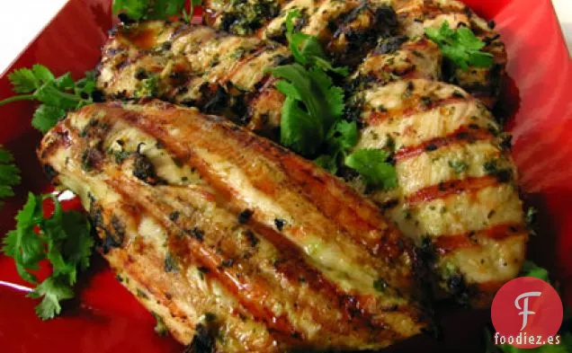 Pollo A La Parrilla Tailandés Con Salsa De Cilantro