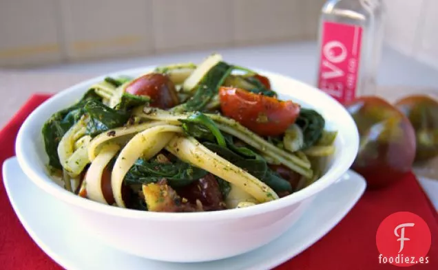 Pesto de espinacas y cilantro