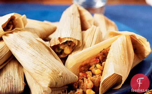 Tamales de Pesto de Camarón y Cilantro