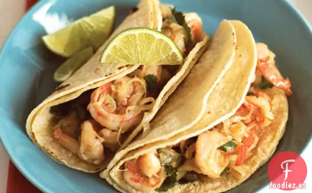 Tacos de Camarones al Mojo de Ajo con ajo (Tacos de Camarones al Mojo de Ajo)