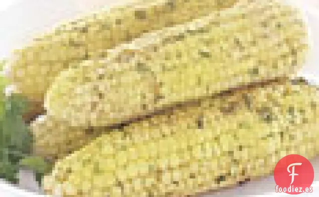 Sartén de maíz en mazorca con Parmesano y Cilantro