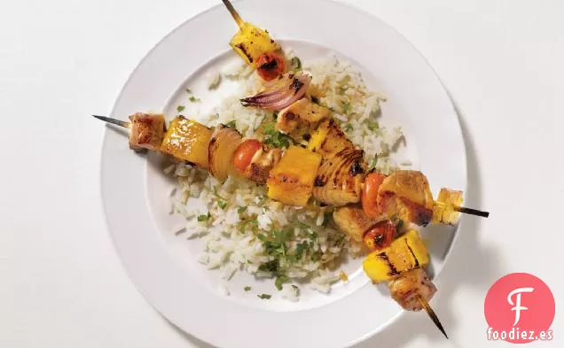 Receta De Kebabs De Cerdo Y Piña