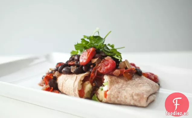 Burritos De Desayuno Con Salsa De Frijoles Negros