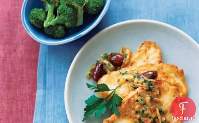 Escalopin de Pollo con Naranja y Oliva