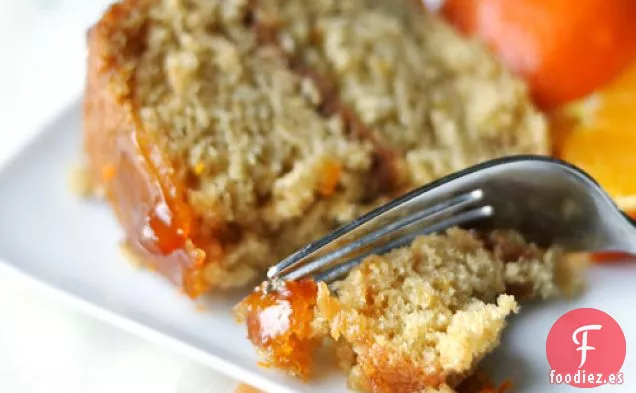 Pastel De Naranja Pegajoso Con Glaseado De Mermelada