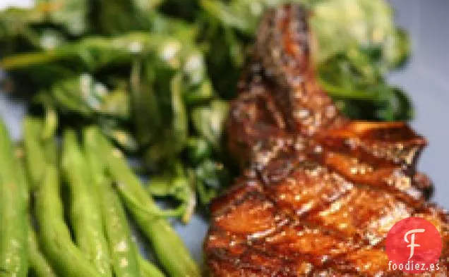 Chuletas de cerdo marinadas con naranja sanguina