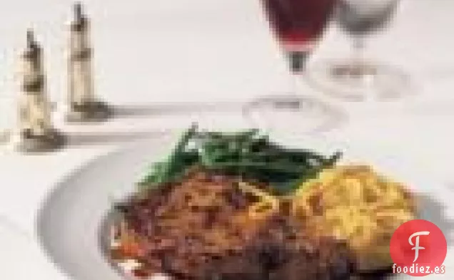 Chuletas De Ternera Caramelizadas Con Almíbar Balsámico