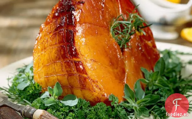 Jamón al Horno con Glaseado de Bourbon