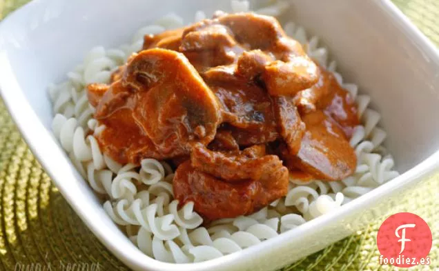 Stroganoff de Ternera Aligerada de Mamá
