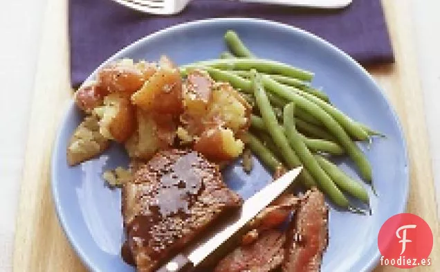 Filetes Con Salsa Balsámica y mostaza