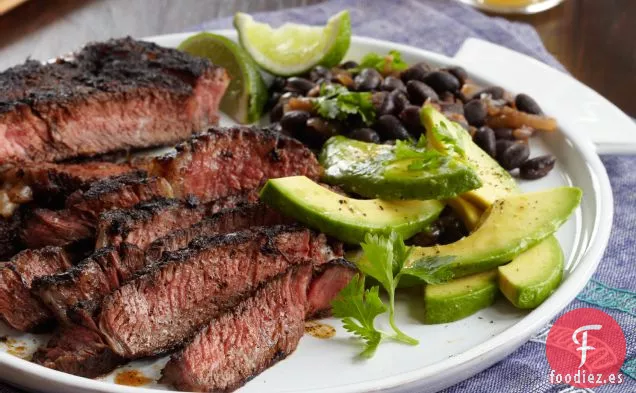 Asada de Carne con Frijoles Negros