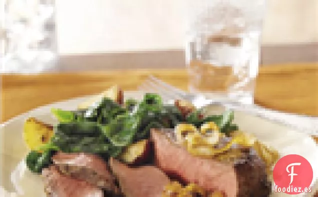 Filetes Con Pimienta Y Cebolla Caramelizada