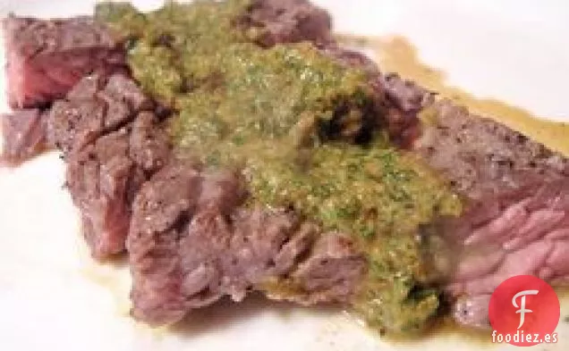 Cena De Esta Noche: Filete De Falda Con Salsa Chimichurri