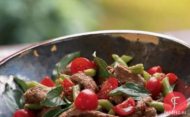 Carne de Res Salteada Borracha con Judías Verdes