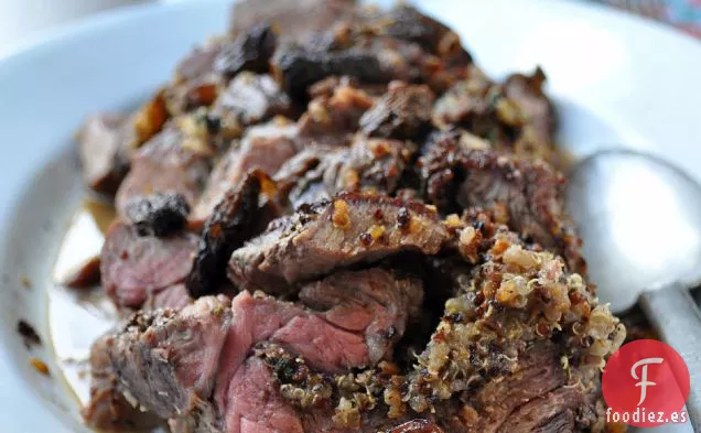 Carne Rellena De Morel y Quinua Con Bourbon Morel Pan Jus