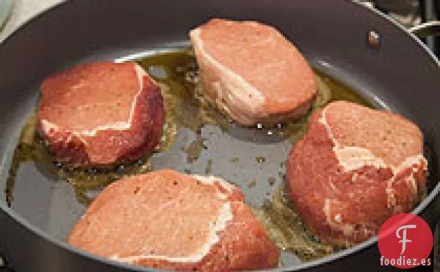 Chuletas De Cerdo Con Salsa Dijon