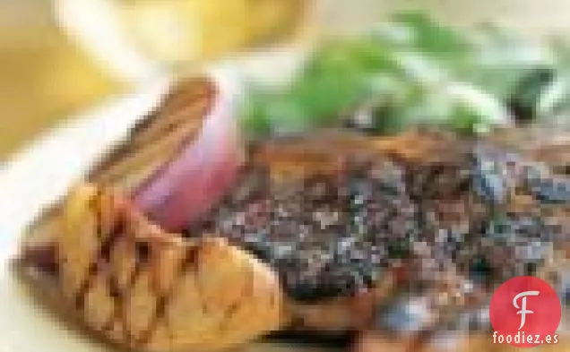 Chuletas De Cerdo Con Duraznos