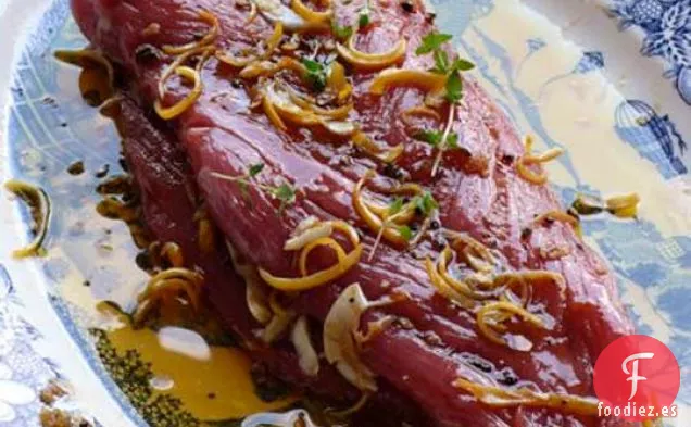 Solomillo De Cerdo A La Parrilla Con Ralladura De Limón y Adobo De tomillo