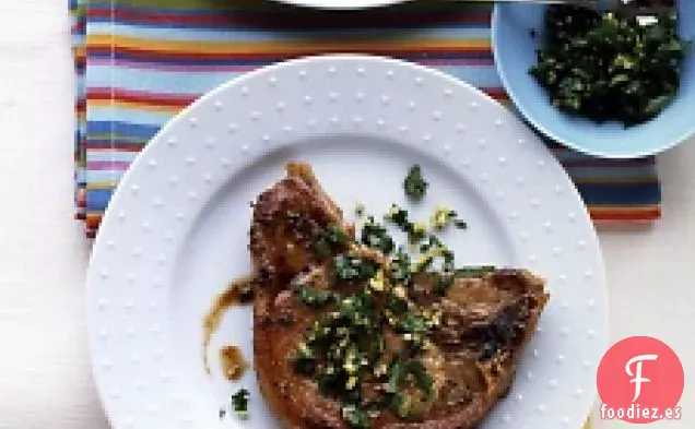Chuletas de Cerdo con perejil y limón