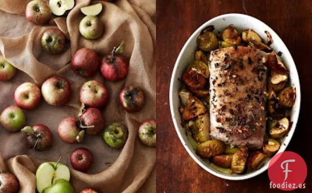 Lomo De Cerdo Asado Con Manzanas Y Salvia