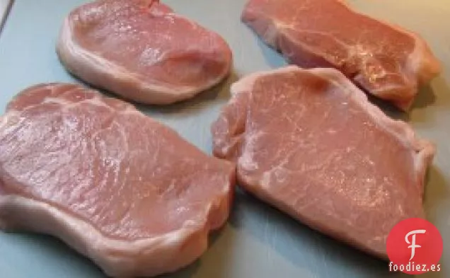 Chuletas de Cerdo Empanadas Asiago