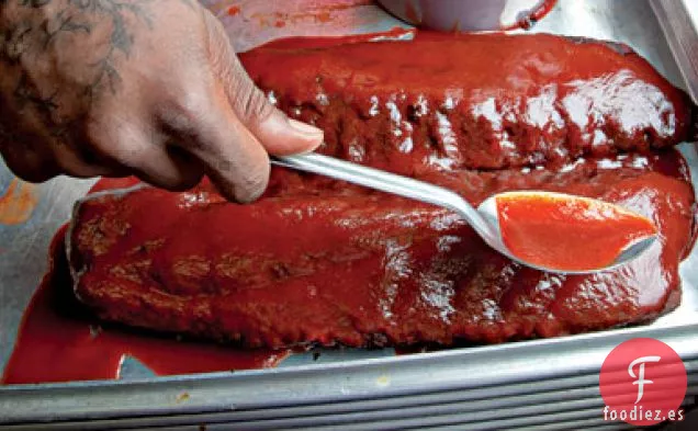 Costillas De Bebé Con Salsa Dulce Y Pegajosa
