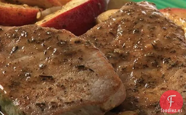 Chuletas De Cerdo De Manzana Y Salvia