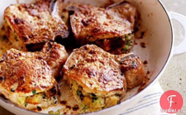 Chuletas De Cerdo Con Relleno De Hierbas