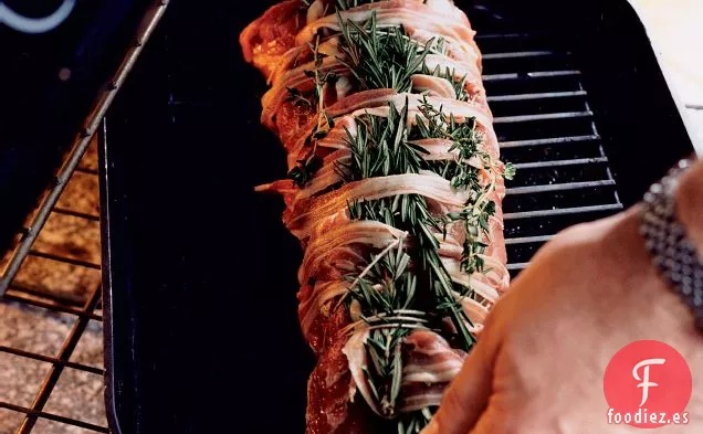 Cerdo Asado Envuelto En Tocino