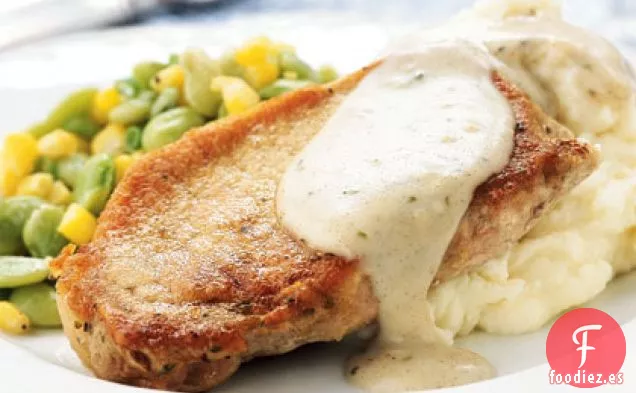 Chuletas de Cerdo con Salsa Campestre