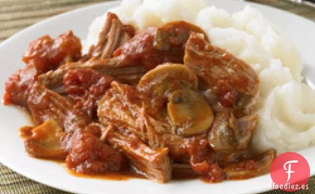 Cerdo Desmenuzado Con Champiñones