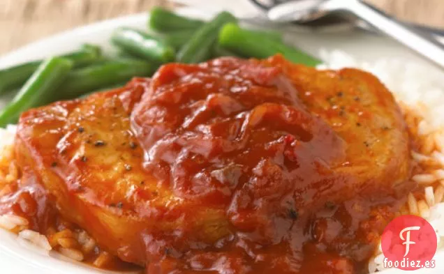 Chuletas de Cerdo Dulces Y Picantes