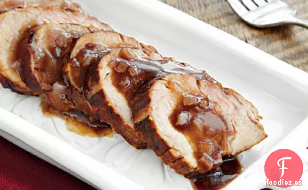 Solomillo de Cerdo de Melaza con Salsa de Vino Tinto