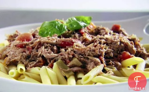 Ragú De Cerdo Sobre Penne