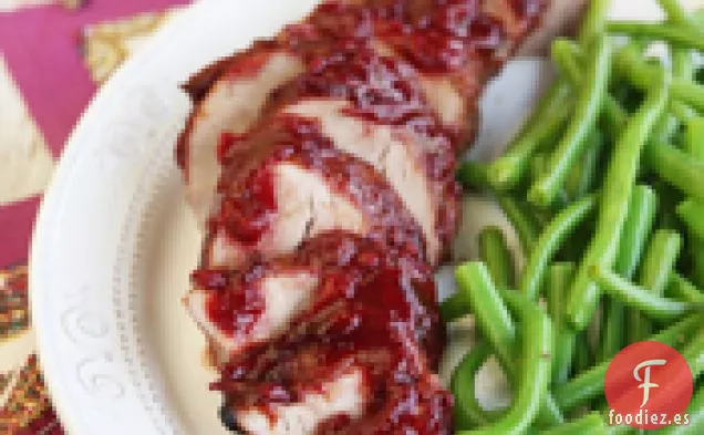 Solomillo De Cerdo Asado Con Salsa De Ciruela