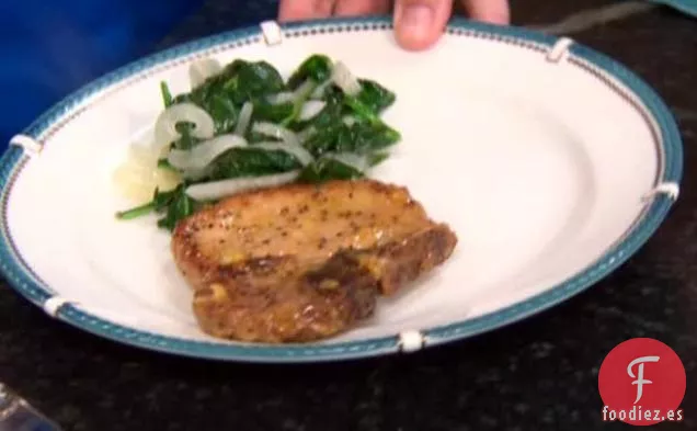 Chuletas de Cerdo Glaseadas de Naranja Doble