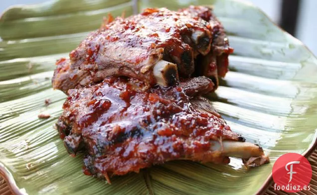 Costillas De Bebé Con Glaseado De Naranja y jengibre