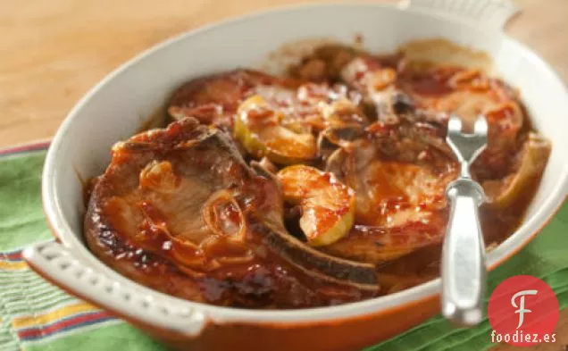 Chuletas De Cerdo Con Manzanas