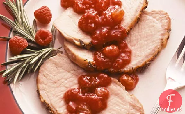 Asado De Cerdo Con Chutney De Ruibarbo