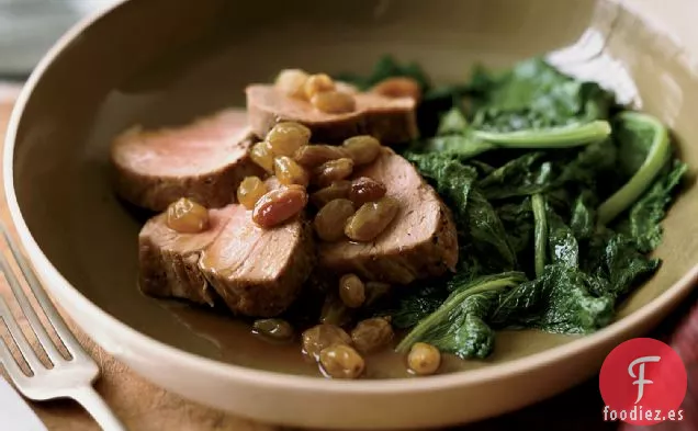 Lomo de Cerdo Asado con Salsa de Pasas y Jengibre