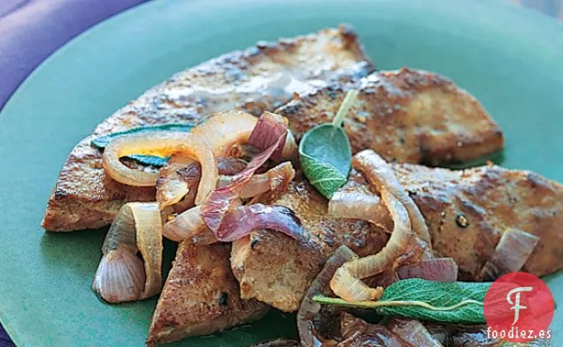 Hígado de Ternera Salteado con Cebolla, Limón y Salvia