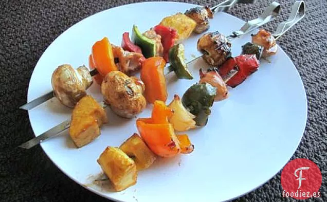 Brochetas de Pollo Agridulce