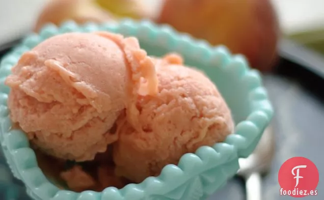 Sorbete de Melocotón y Frambuesa