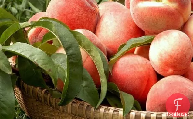 Melocotones a la parrilla con Glaseado Balsámico de Miel y Crema Fresca casera