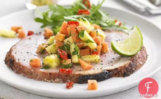 Gammon Con Salsa de Piña y Papaya