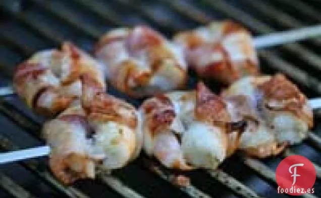 Camarones envueltos en Tocino y Lima Chipotle