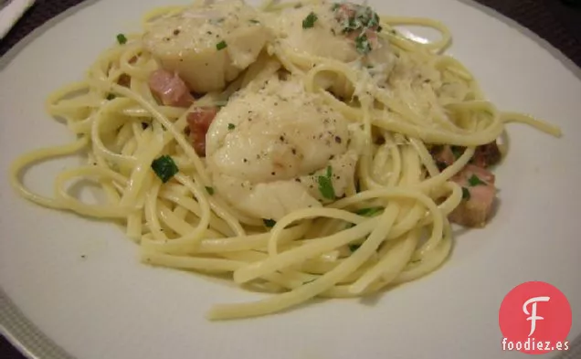 Linguini Con Vieiras Y Panceta