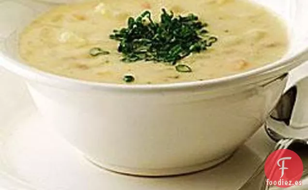 Sopa De Patata y Queso Cheddar Con Tocino