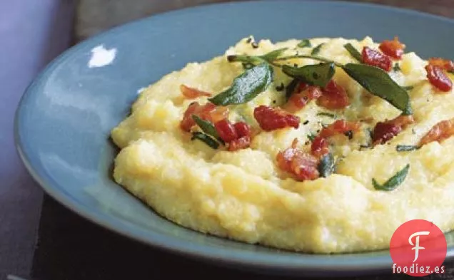 Polenta con Panceta y Salvia